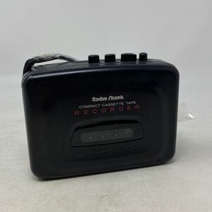 Radio Shack CTR-88 Compact Cassette Tape Recorder Black 14-1103 Vintage Portable